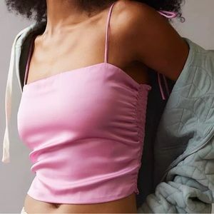 Urban outfitters pink silk tank top